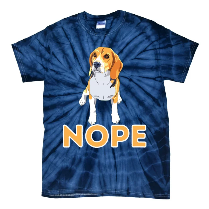 Nope Lazy Beagle Funny Beagle Dog Lover Pet Owner Tie-Dye T-Shirt