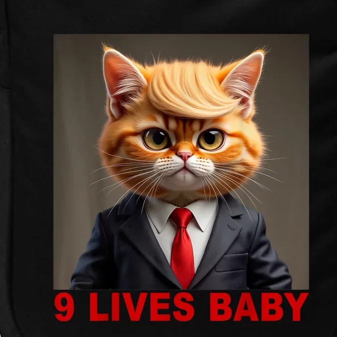 Nine Lives Baby Cat In Suite With Trump Hair Funny Impact Tech Backpack