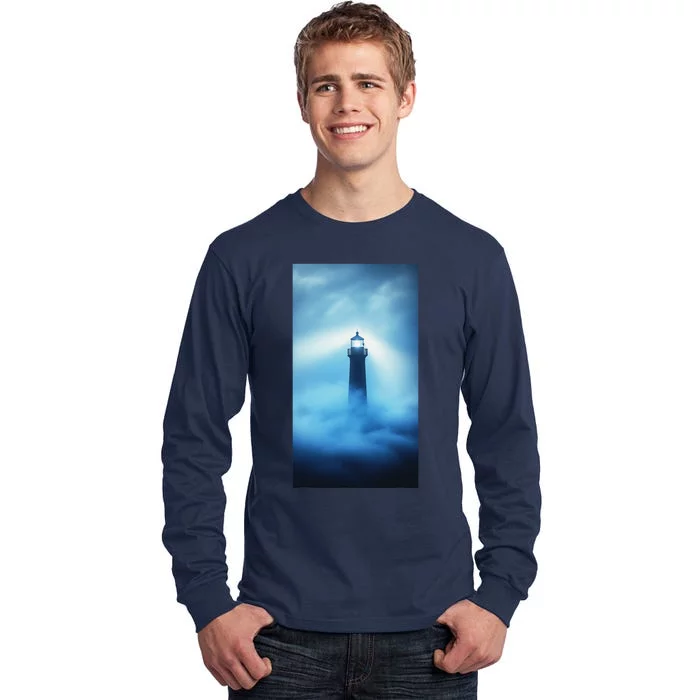 Nautical Lighthouse Beam Nautical Themes Maritime Tall Long Sleeve T-Shirt