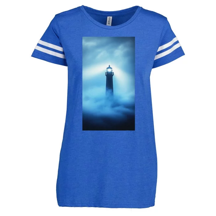 Nautical Lighthouse Beam Nautical Themes Maritime Enza Ladies Jersey Football T-Shirt