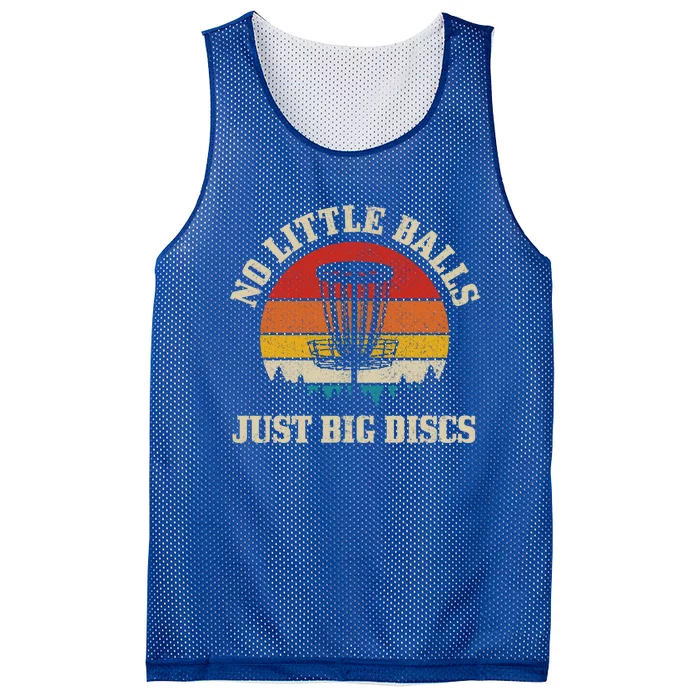 No Little Balls Just Big Discs Vintage Disc Golf Frisbee Gift Mesh Reversible Basketball Jersey Tank