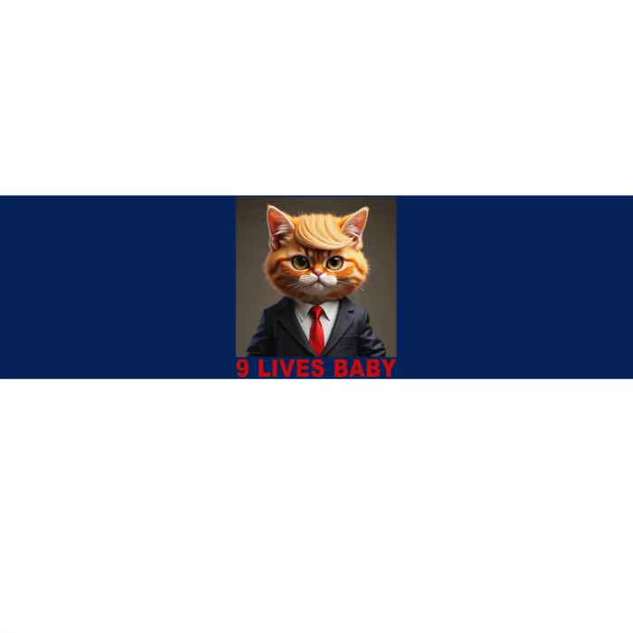 Nine Lives Baby Cat In Suite With Trump Hair Funny Bumper Sticker