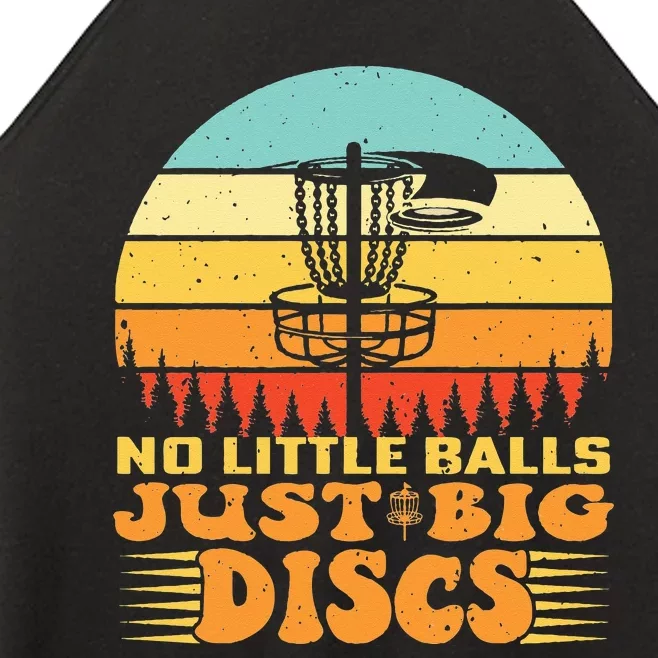 No Little Balls Just Big Discs Funny Disc Golfer Women’s Perfect Tri Rocker Tank