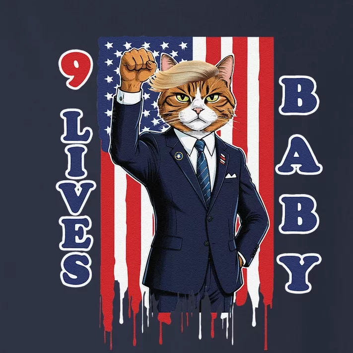 Nine Lives Baby Cat In Suite With Trump Hair Toddler Long Sleeve Shirt