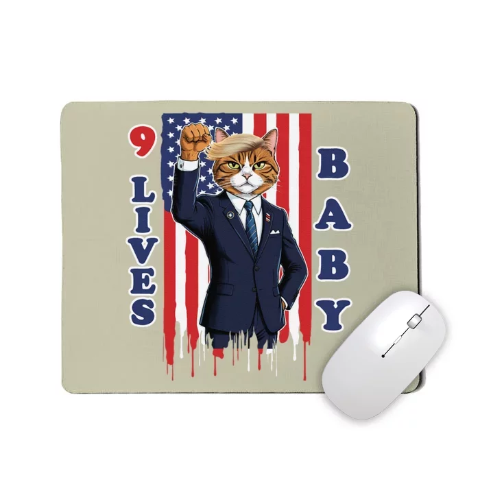 Nine Lives Baby Cat In Suite With Trump Hair Mousepad