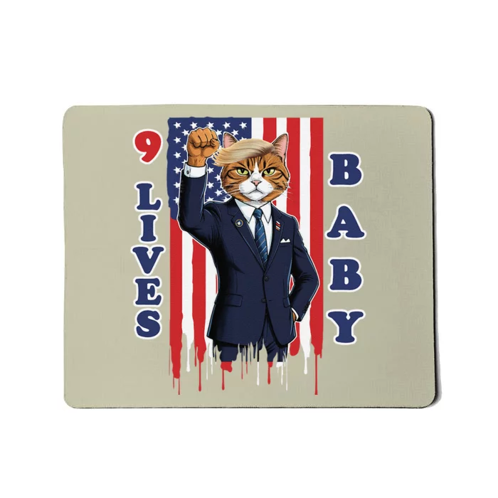 Nine Lives Baby Cat In Suite With Trump Hair Mousepad