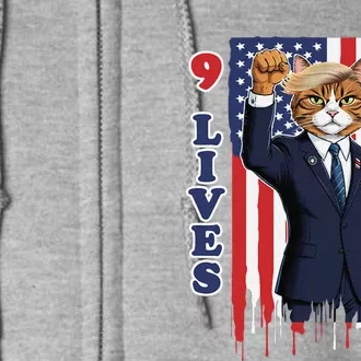 Nine Lives Baby Cat In Suite With Trump Hair Full Zip Hoodie