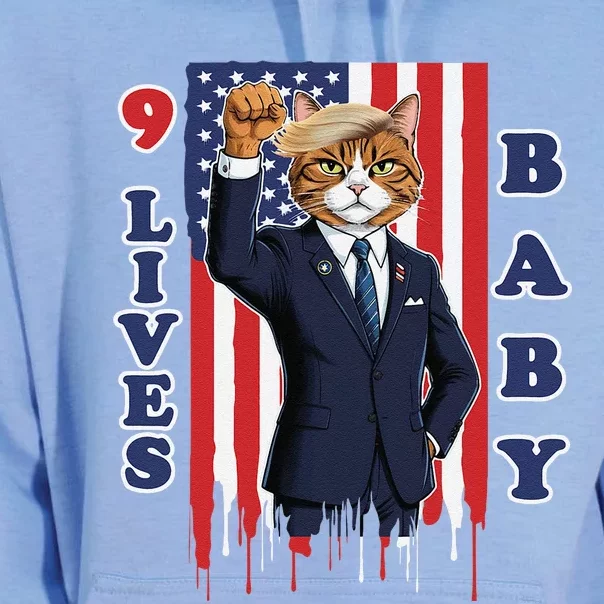 Nine Lives Baby Cat In Suite With Trump Hair Unisex Surf Hoodie