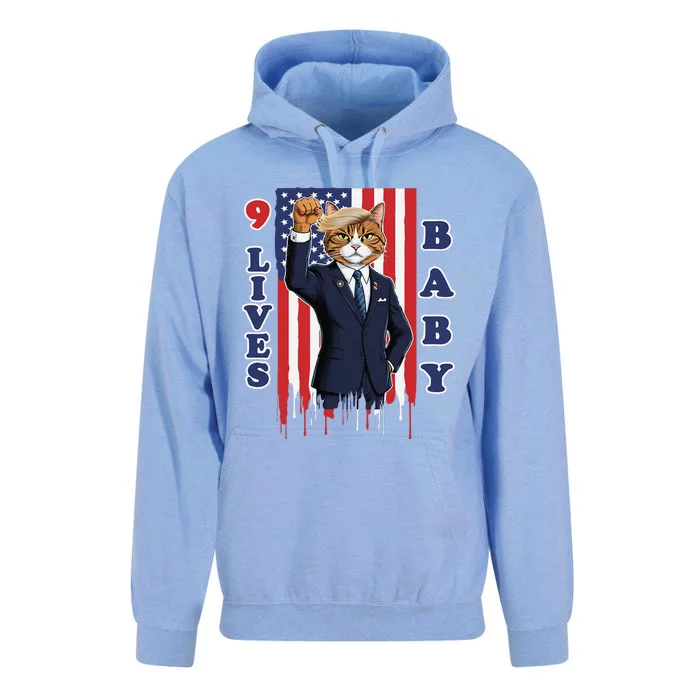 Nine Lives Baby Cat In Suite With Trump Hair Unisex Surf Hoodie