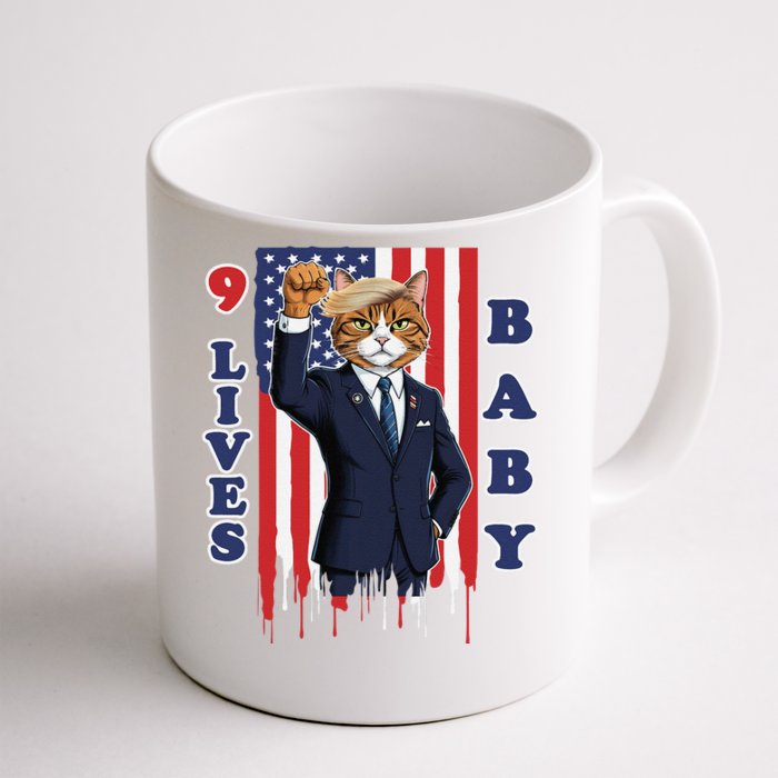 Nine Lives Baby Cat In Suite With Trump Hair Front & Back Coffee Mug