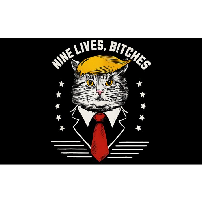 Nine Lives Bitches Funny Cat Political Satire Election 2024 Bumper Sticker