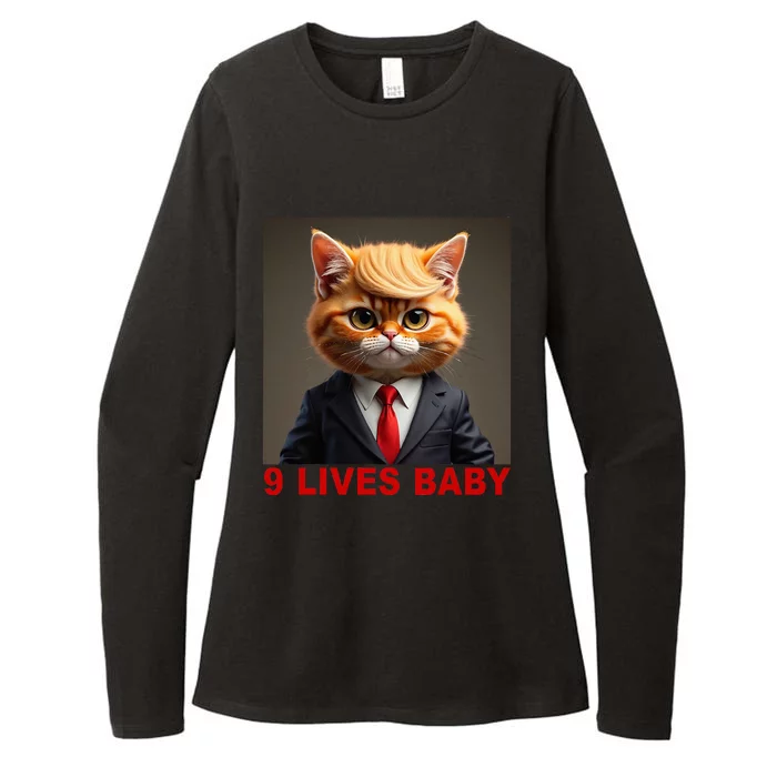 Nine Lives Baby Cat In Suite With Trump Hair Womens CVC Long Sleeve Shirt