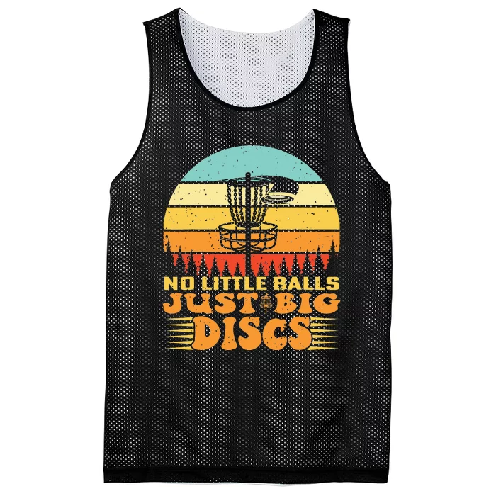 No Little Balls Just Big Discs Funny Disc Golfer Mesh Reversible Basketball Jersey Tank