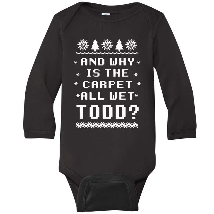 National Lampoons Christmas Vacation Todd And Margo Baby Long Sleeve Bodysuit