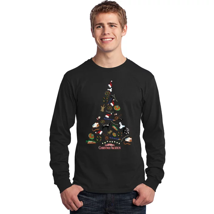 National Lampoons Christmas Vacation Christmas Tree Icons Long Sleeve Shirt