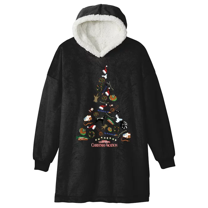 National Lampoons Christmas Vacation Christmas Tree Icons Hooded Wearable Blanket