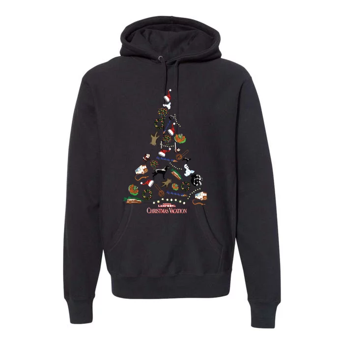 National Lampoons Christmas Vacation Christmas Tree Icons Premium Hoodie