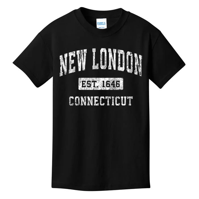 New London Connecticut Ct Vintage Established Sports Kids T-Shirt