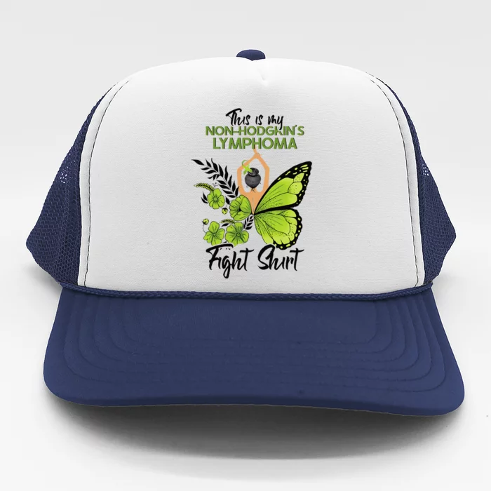 Nonhodgkins Lymphoma Cancer Awareness Green Ribbon Trucker Hat