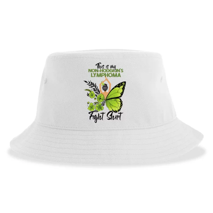 Nonhodgkins Lymphoma Cancer Awareness Green Ribbon Sustainable Bucket Hat