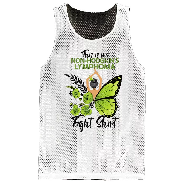 Nonhodgkins Lymphoma Cancer Awareness Green Ribbon Mesh Reversible Basketball Jersey Tank