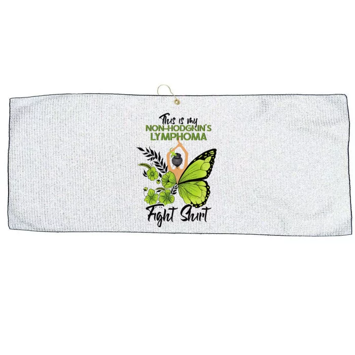 Nonhodgkins Lymphoma Cancer Awareness Green Ribbon Large Microfiber Waffle Golf Towel