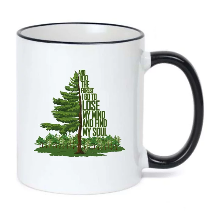 Nature Lover Camping Adventure And Into The Forest I Go Gift Black Color Changing Mug