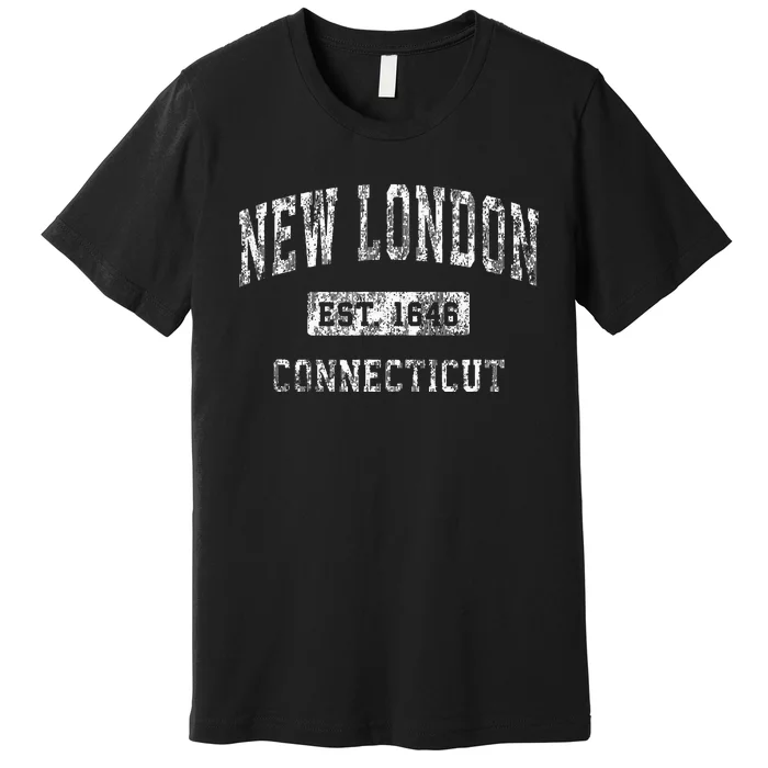 New London Connecticut Ct Vintage Established Sports Premium T-Shirt