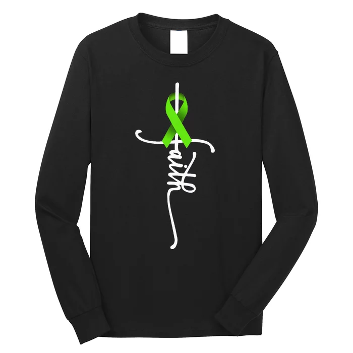 Nonhodgkin Lymphoma Cancer Faith Cancer Awareness Support Long Sleeve Shirt