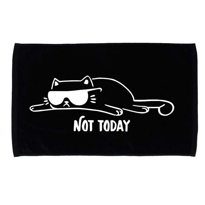 Nope Lazy Cat Not Today Microfiber Hand Towel