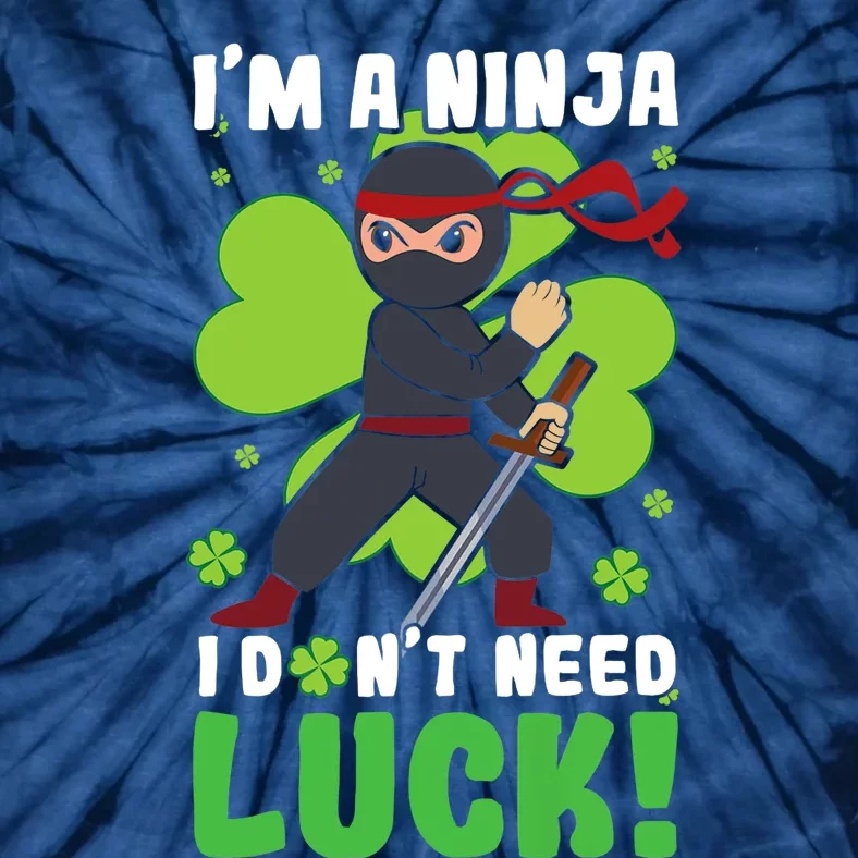 Ninja Luck Clover Shamrock Happy Saint Patricks Day Premium Tie-Dye T-Shirt