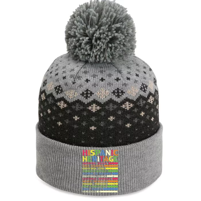 National Latino Countries Flag Hispanic Heritage Month 2024 The Baniff Cuffed Pom Beanie