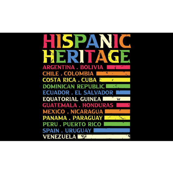 National Latino Countries Flag Hispanic Heritage Month 2024 Bumper Sticker