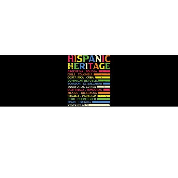 National Latino Countries Flag Hispanic Heritage Month 2024 Bumper Sticker