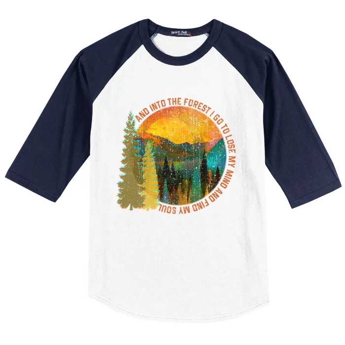 Nature Lover Camping Gift Baseball Sleeve Shirt