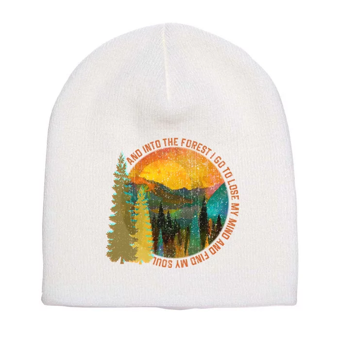 Nature Lover Camping Gift Short Acrylic Beanie