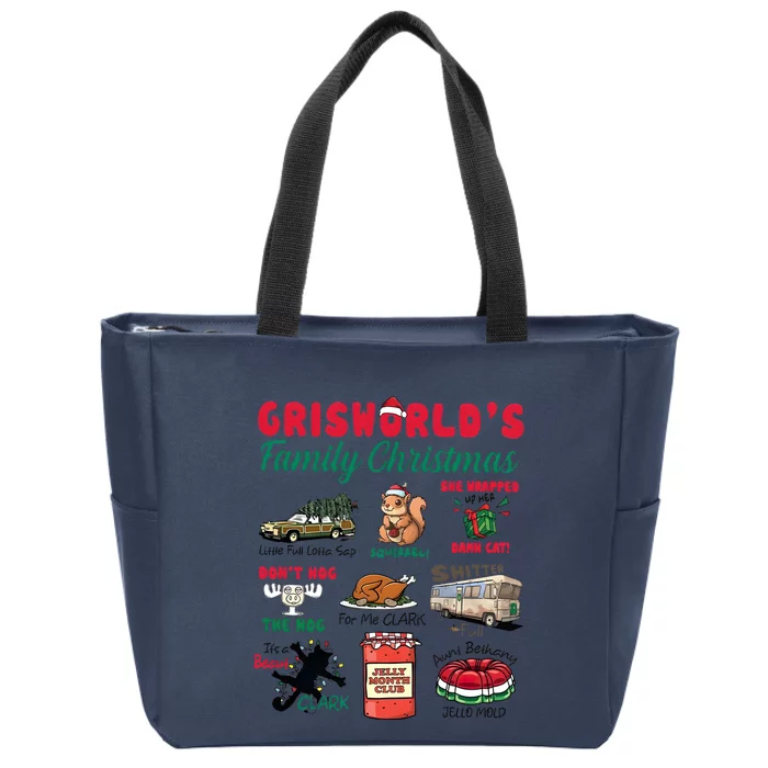 National Lampoons Christmas Vacation GriswoldS Family Christmas Zip Tote Bag