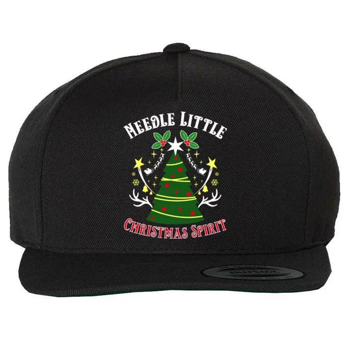 Needle Little Christmas Spirit Christmas Holidays Cool Gift Wool Snapback Cap