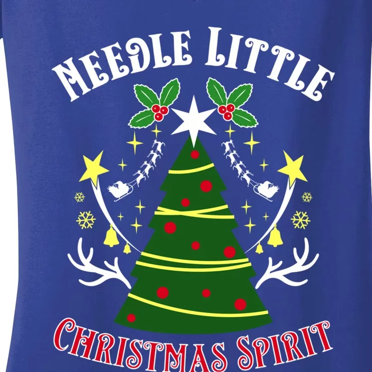 Needle Little Christmas Spirit Christmas Holidays Cool Gift Women's V-Neck T-Shirt