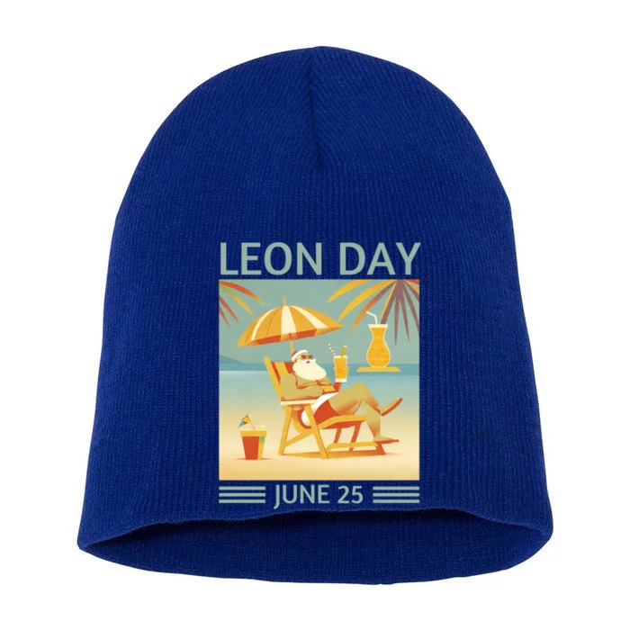 National Leon Day June 25 Noel Christmas Gift Short Acrylic Beanie