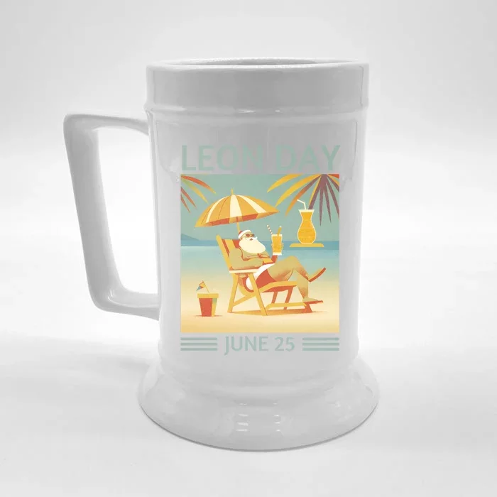 National Leon Day June 25 Noel Christmas Gift Front & Back Beer Stein