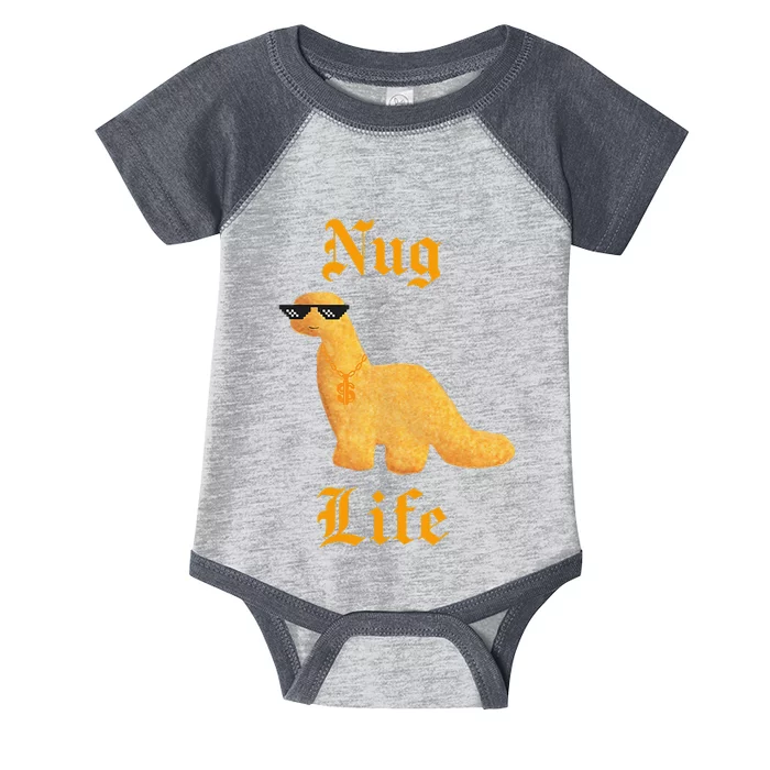 Nug Life Dino Nuggs Dino Chicken Nuggets Dinosaur Nugget Infant Baby Jersey Bodysuit