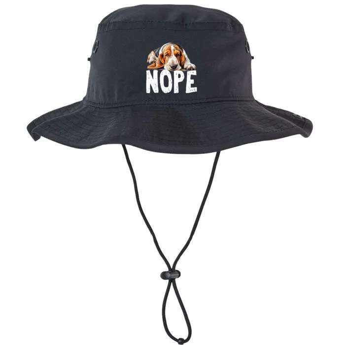 Nope Lazy Dog Funny Basset Hound Legacy Cool Fit Booney Bucket Hat