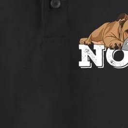 Nope Lazy English Bulldog Dog Lover Dry Zone Grid Performance Polo