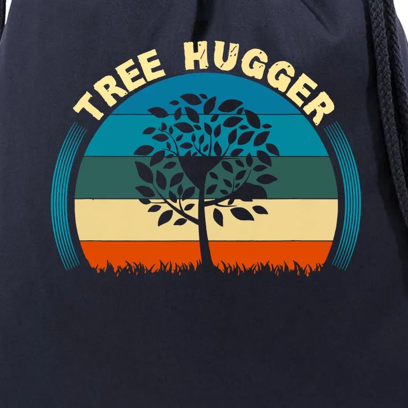 Nature Lovers Earth Environmentalist Tree Hugger Sunset Drawstring Bag