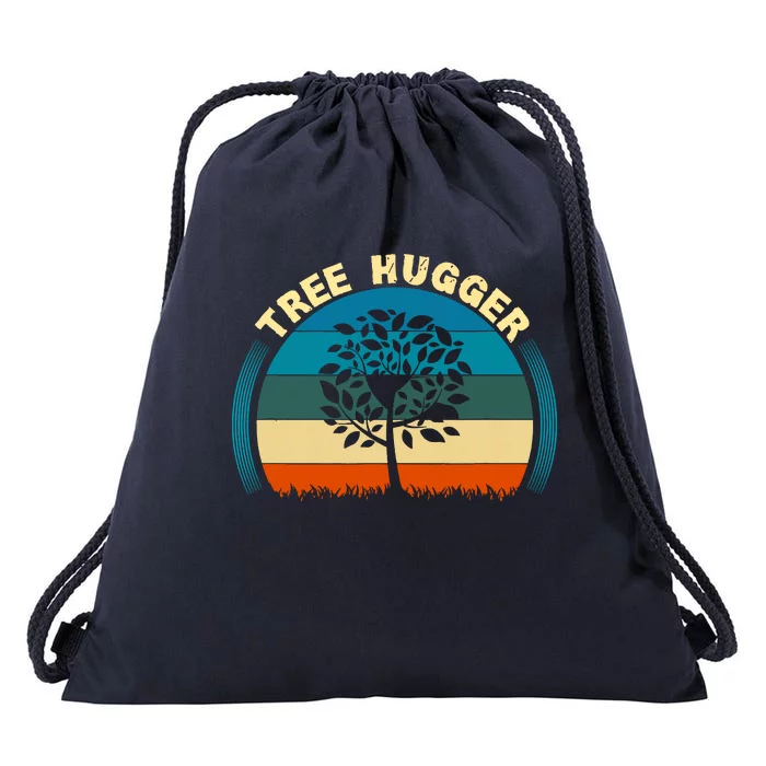 Nature Lovers Earth Environmentalist Tree Hugger Sunset Drawstring Bag