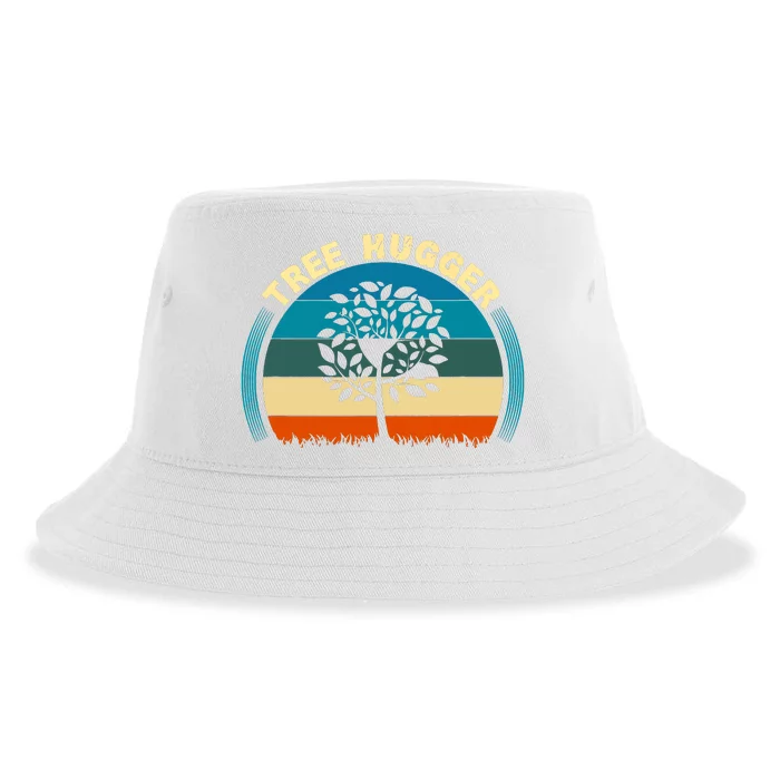 Nature Lovers Earth Environmentalist Tree Hugger Sunset Sustainable Bucket Hat