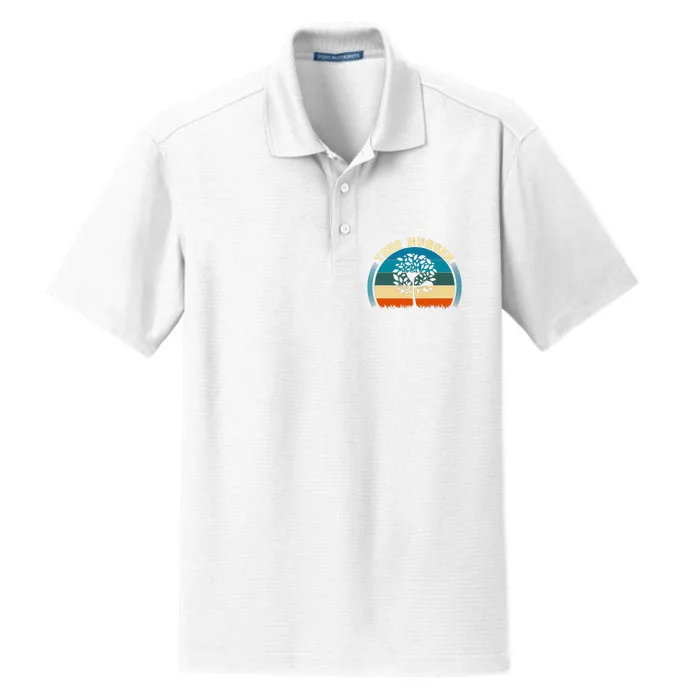 Nature Lovers Earth Environmentalist Tree Hugger Sunset Dry Zone Grid Performance Polo