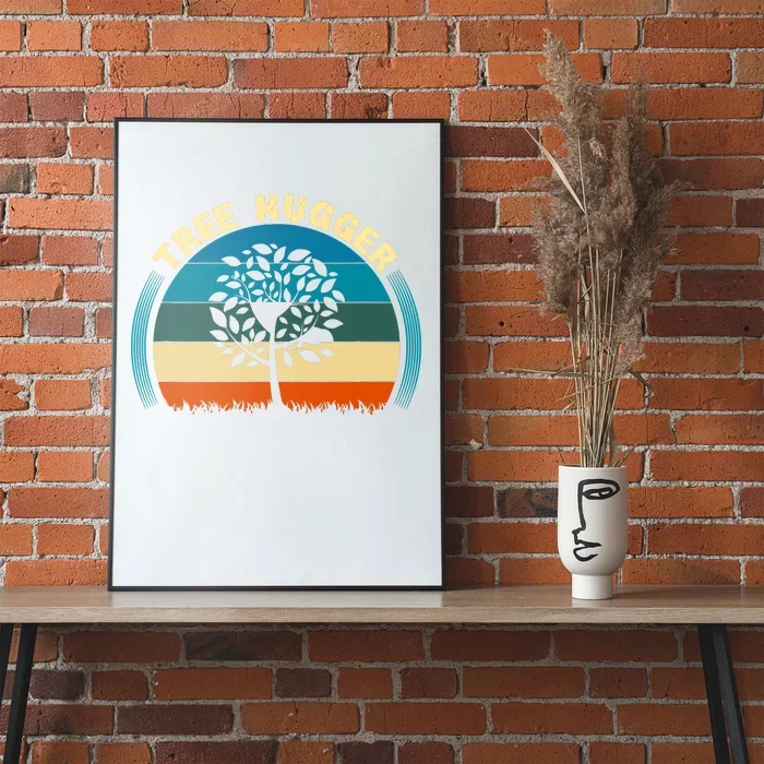 Nature Lovers Earth Environmentalist Tree Hugger Sunset Poster