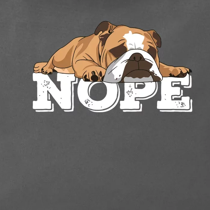 Nope Lazy English Bulldog Dog Lover Zip Tote Bag